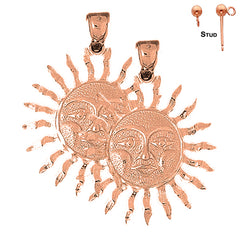 14K or 18K Gold Sun Earrings