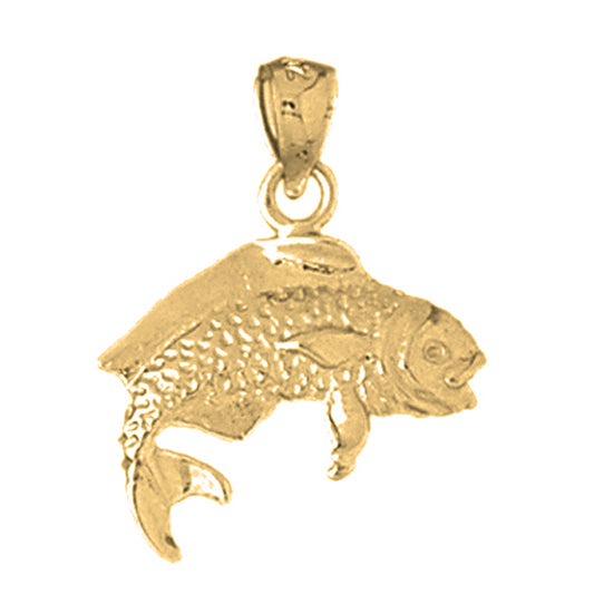 10K, 14K or 18K Gold Mahi-mahi Pendant