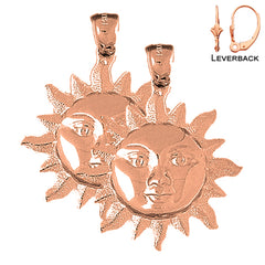 14K or 18K Gold Sun Earrings