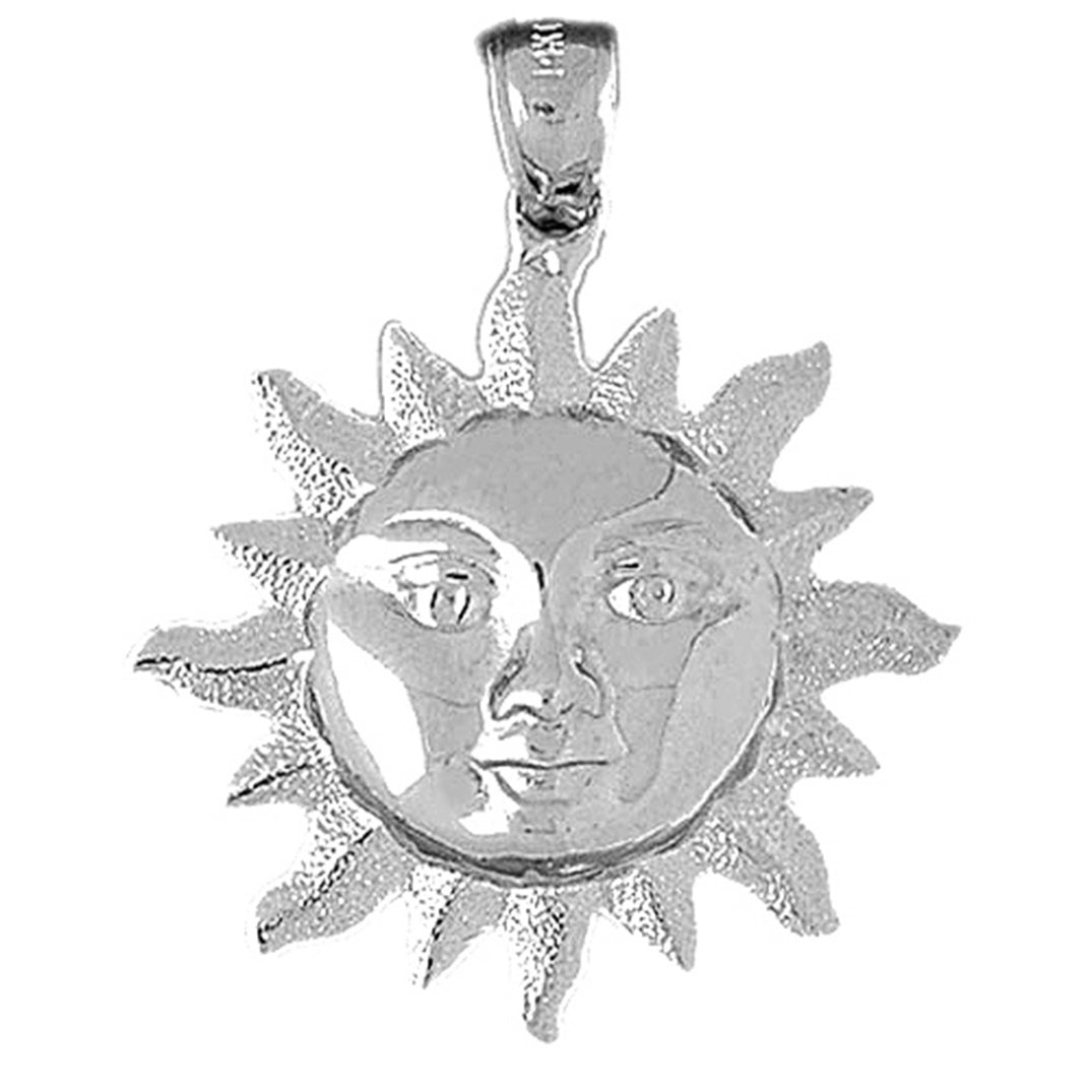 10K, 14K or 18K Gold Sun Pendant