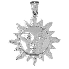 10K, 14K or 18K Gold Sun Pendant