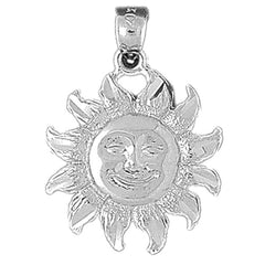 10K, 14K or 18K Gold Sun Pendant