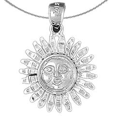 10K, 14K or 18K Gold Sun Pendant