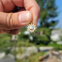 10K, 14K or 18K Gold Sun Pendant