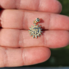 10K, 14K or 18K Gold Sun Pendant