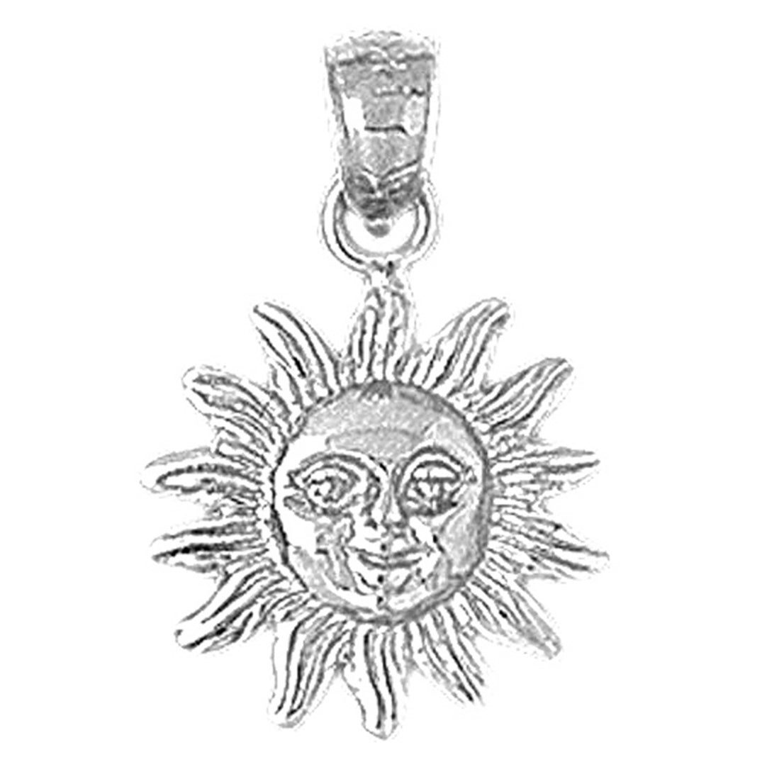 10K, 14K or 18K Gold Sun Pendant