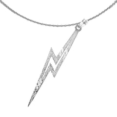 14K or 18K Gold Lightning Bolt Pendant