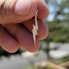 14K or 18K Gold Lightning Bolt Pendant