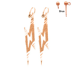 14K or 18K Gold Lightning Bolt Earrings