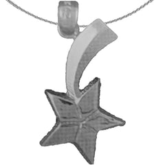 14K or 18K Gold Shooting Star Pendant