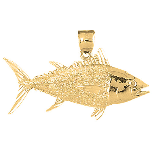 10K, 14K or 18K Gold Tuna Pendant