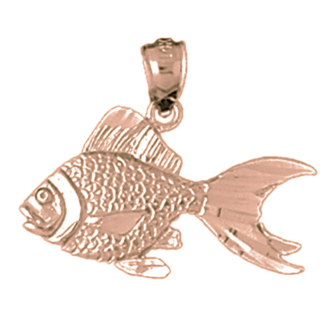 14K or 18K Gold Goldfish Pendant