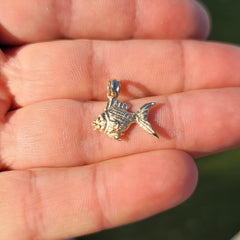 14K or 18K Gold Goldfish Pendant