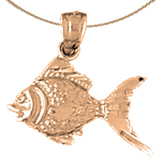 14K oder 18K Gold Goldfisch Anhänger