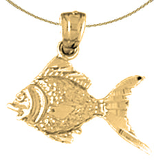 Colgante de pez dorado de 14 quilates o 18 quilates