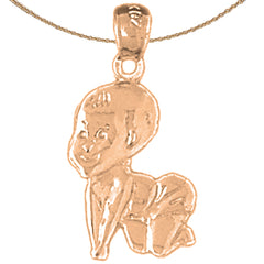 14K or 18K Gold Baby Pendant