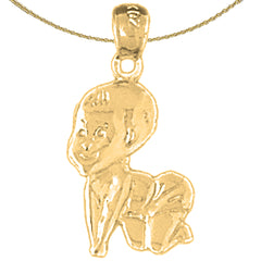 14K or 18K Gold Baby Pendant