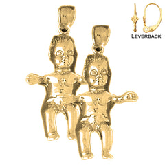 14K or 18K Gold Baby Earrings
