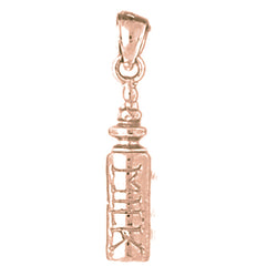 14K or 18K Gold Baby Bottle Pendant