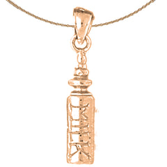 14K or 18K Gold Baby Bottle Pendant