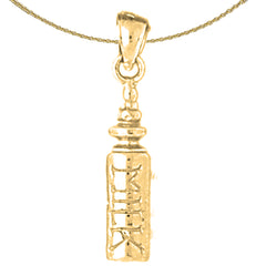 14K or 18K Gold Baby Bottle Pendant