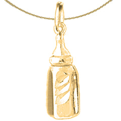 14K or 18K Gold Baby Bottle Pendant