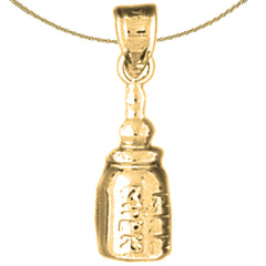 14K or 18K Gold Baby Bottle Pendant