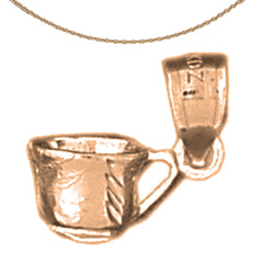 14K or 18K Gold 3D Sippy Cup Pendant