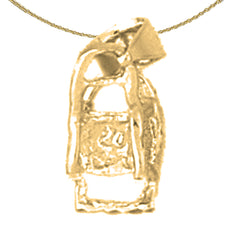 14K or 18K Gold 3D Baby Chair Pendant