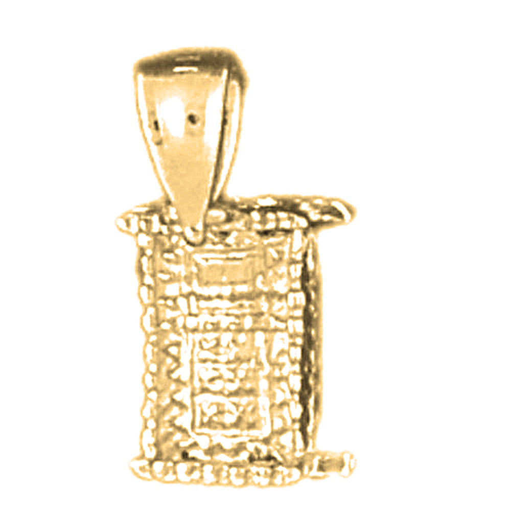 14K or 18K Gold 3D Baby Crib Pendant