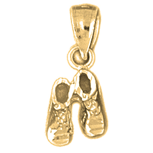 14K or 18K Gold Baby Booties, Shoe Pendant