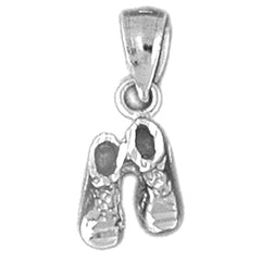 14K or 18K Gold Baby Booties, Shoe Pendant