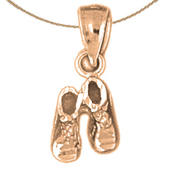 14K or 18K Gold Baby Booties, Shoe Pendant