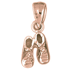 14K or 18K Gold Baby Booties, Shoe Pendant