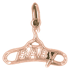 14K or 18K Gold Baby Clothes Hanger Pendant