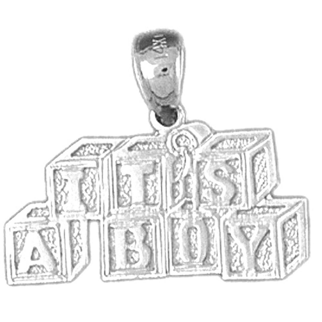 14K or 18K Gold It's A Boy Pendant