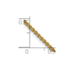 Cadena Spiga (trigo) de oro amarillo de 14 quilates de 1,5 mm