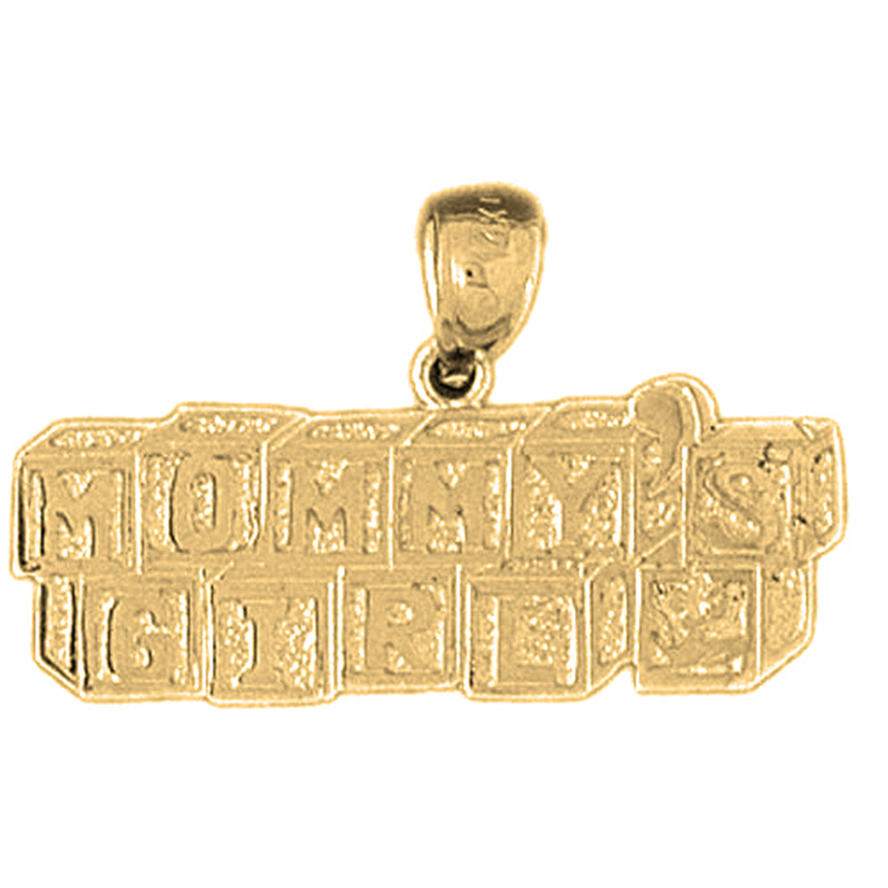 10K, 14K or 18K Gold Mommy's Girl Pendant