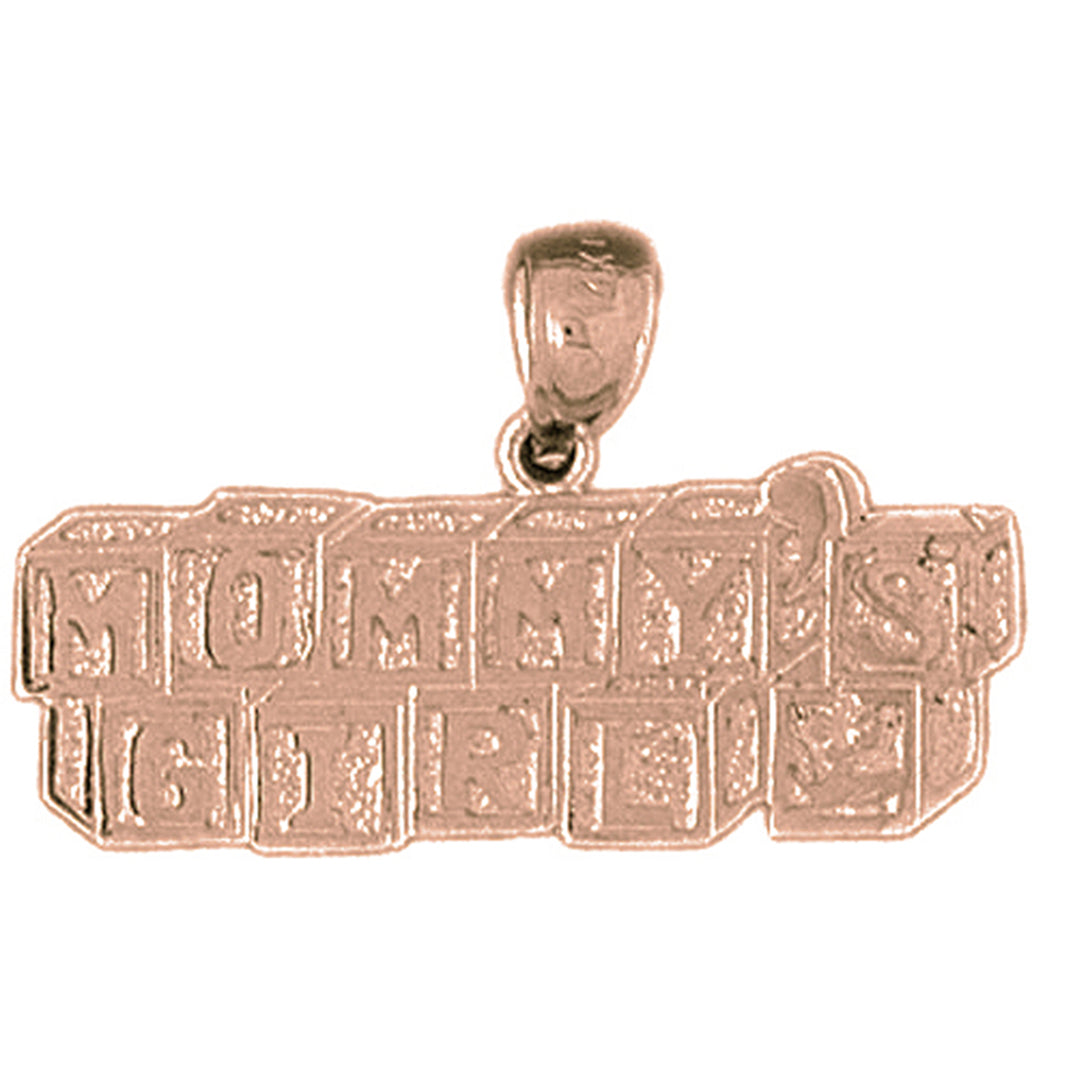 10K, 14K or 18K Gold Mommy's Girl Pendant