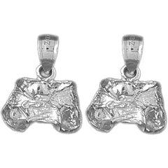 Sterling Silver 17mm 3D Diaper Earrings