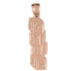 14K or 18K Gold Girl Pendant