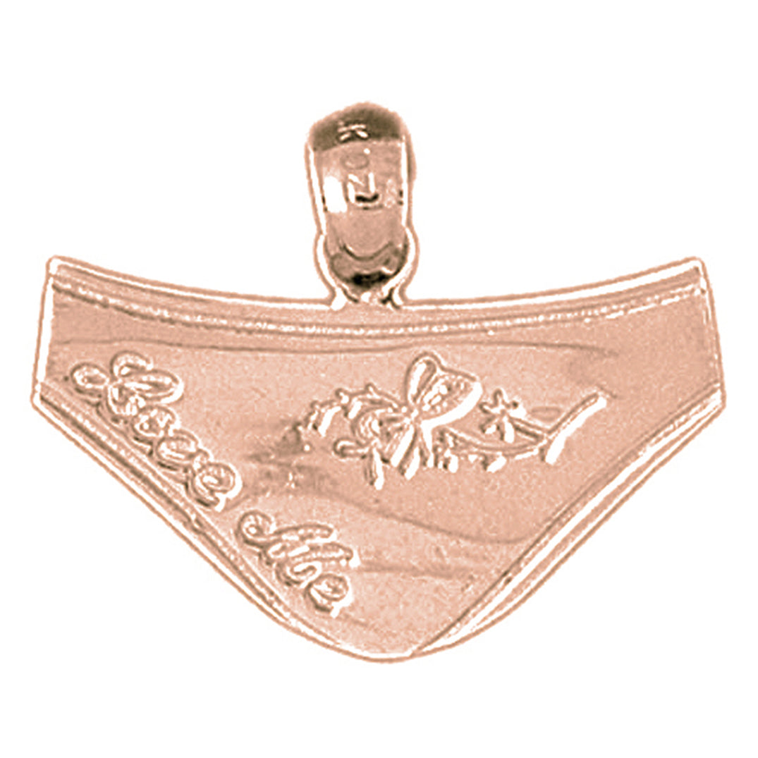 14K or 18K Gold Diaper Pendant