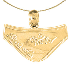 14K or 18K Gold Diaper Pendant