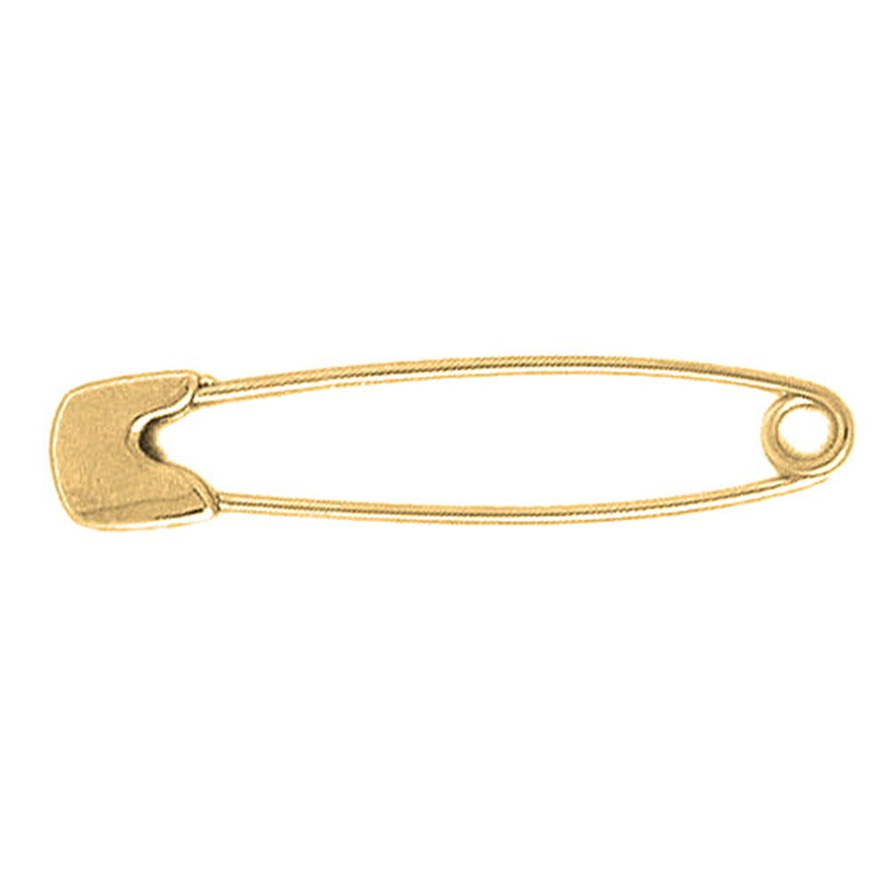 14K or 18K Gold Safety Pin Pendant