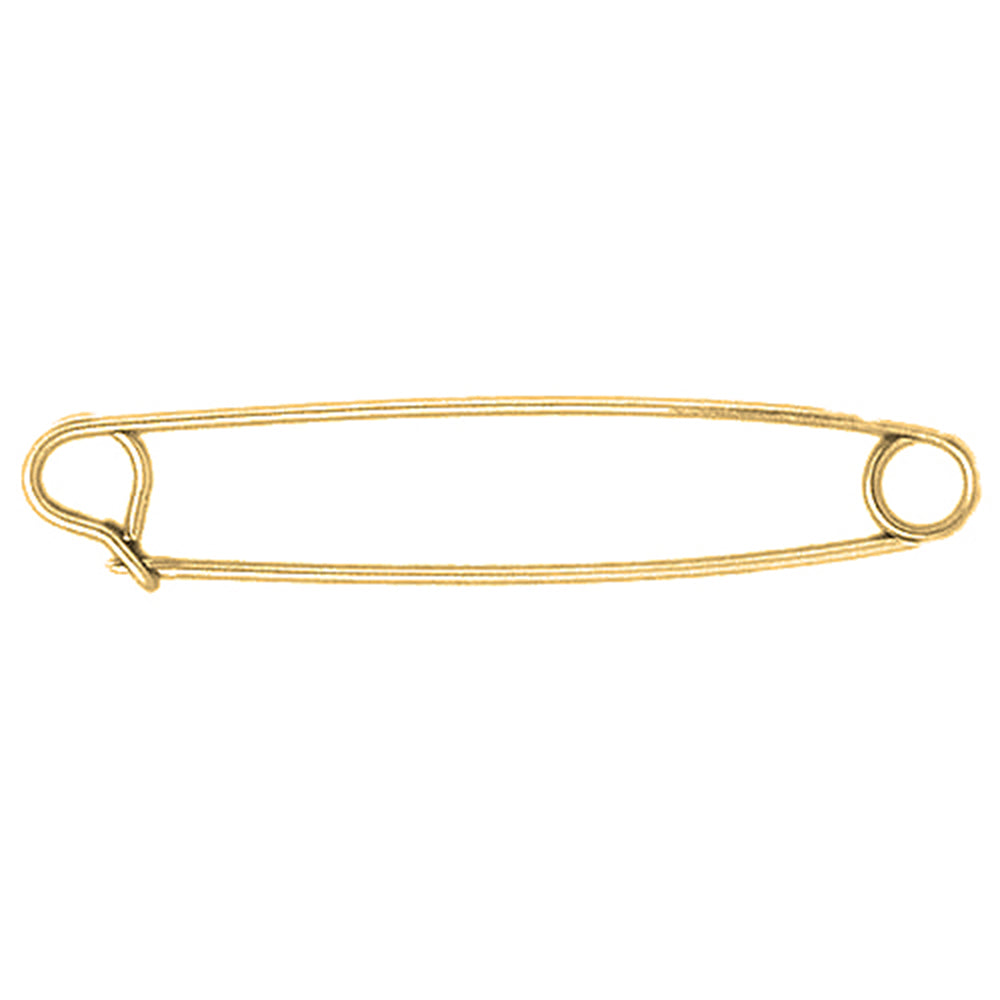14K or 18K Gold Safety Pin Pendant