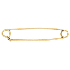 14K or 18K Gold Safety Pin Pendant