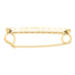 14K or 18K Gold Safety Pin Pendant