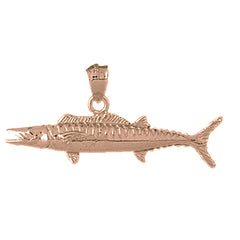 10K, 14K or 18K Gold Salmon Pendant