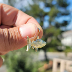 10K, 14K or 18K Gold Salmon Pendant