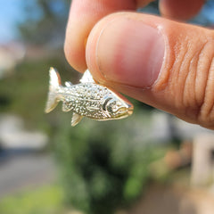 10K, 14K or 18K Gold Salmon Pendant